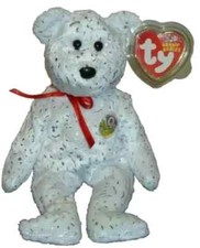 Ty Beanie Baby - DECADE the Bear (White)(8.5 Inch) MINT with MINT TAGS