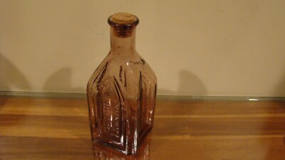 Bottle Chief Wahoo Electric Tonic Cathedral Brand Remedy 6'' Amethyst Vtg