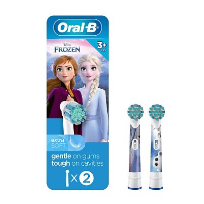 Oral B Kids Replacement Toothbrush Heads Frozen Characters Extra Soft Bristle...