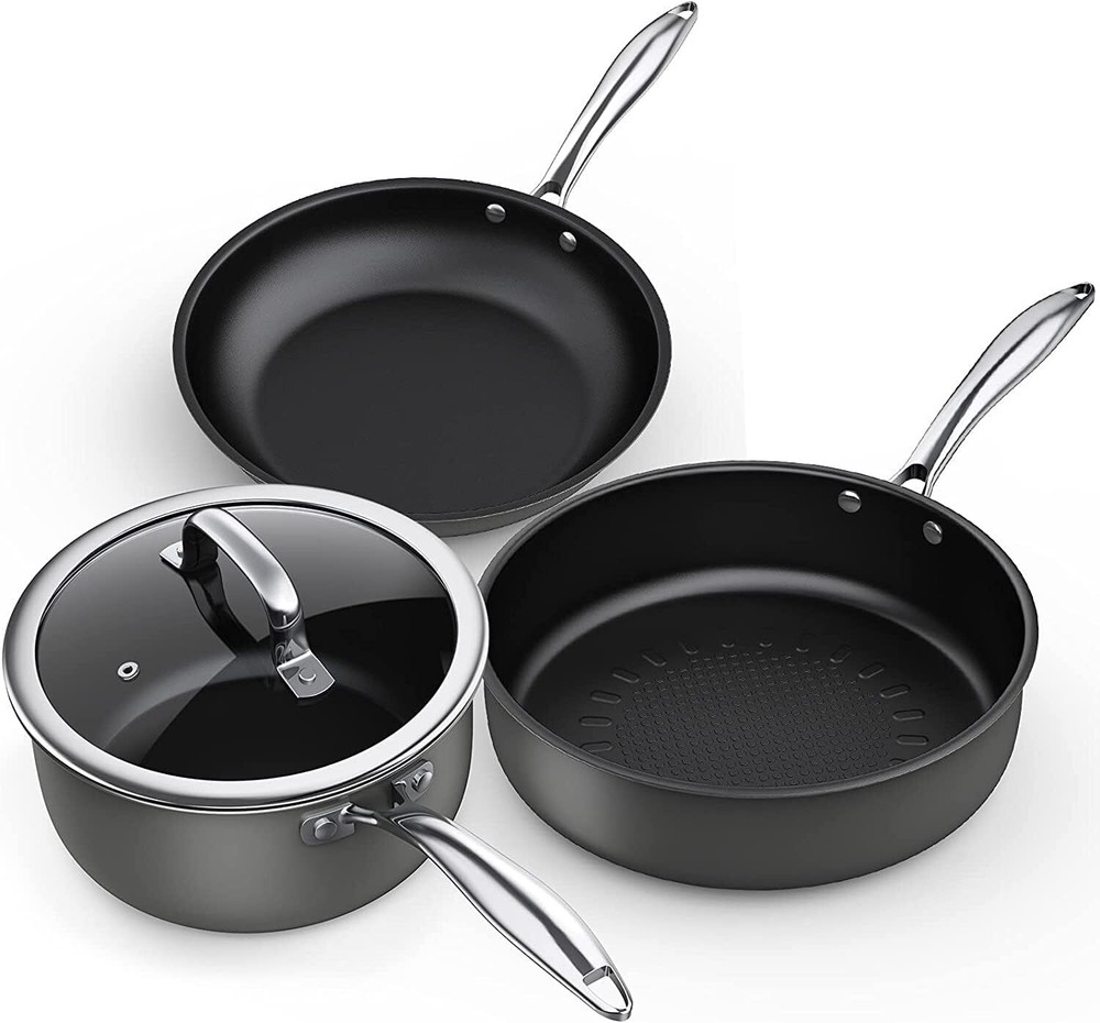 Induction cookware, stainless steel cookware set 4 pcs, induction cookware