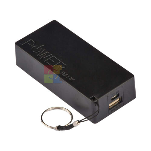 5600mAh 2X 18650 USB Power Bank Battery Charger Case Black DIY Box for iPhone - Picture 1 of 12