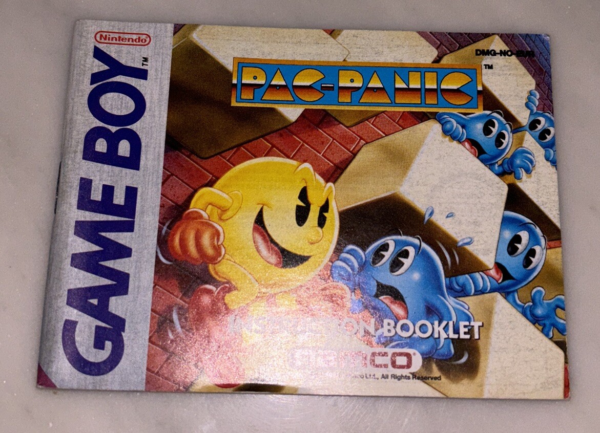 Notice Nintendo Game Boy GB Pac Panic Bon État EUR