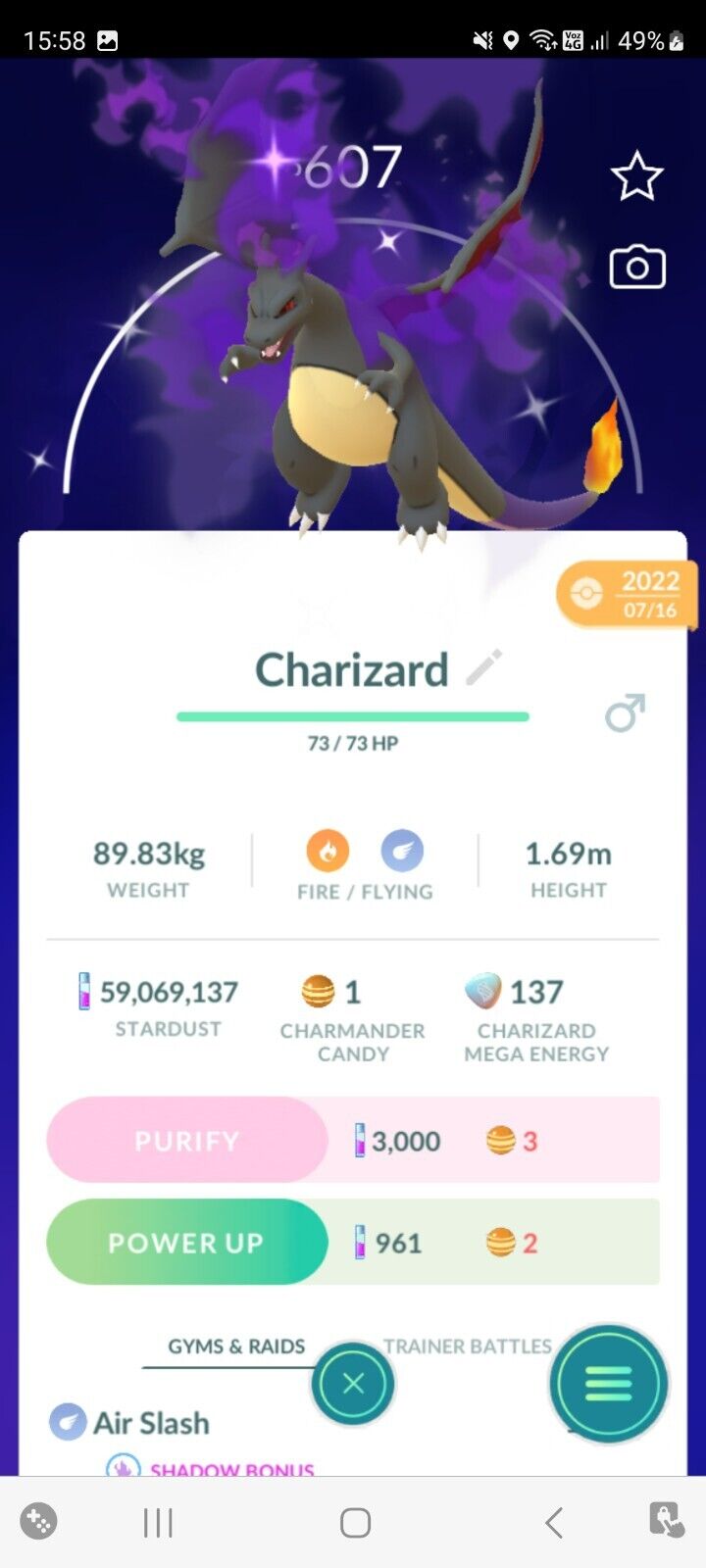 Consigue tu Charizard shiny para Pokémon RO / ZA