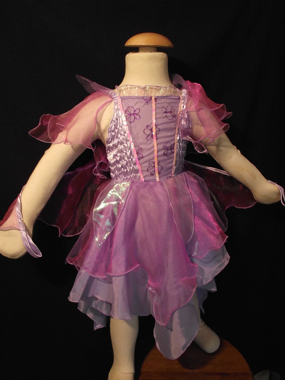 Robe fée papillon violette taille 4 ans costume de déguisement neuf fille