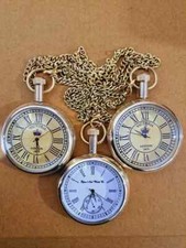 Lot of 3 vintage elgin pocket Watch Collectible Antique Brass Pocket Watch GIFT