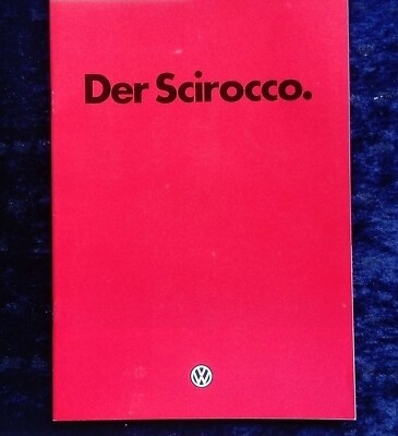 VW Scirocco Prospekt, 1.1984, GT, GTI   16 Seiten