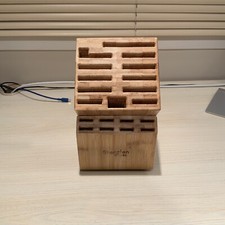 Shenzhen Knives 20 Slot Storage Knife Holder Organizer for Kitchen Bamboo Wood