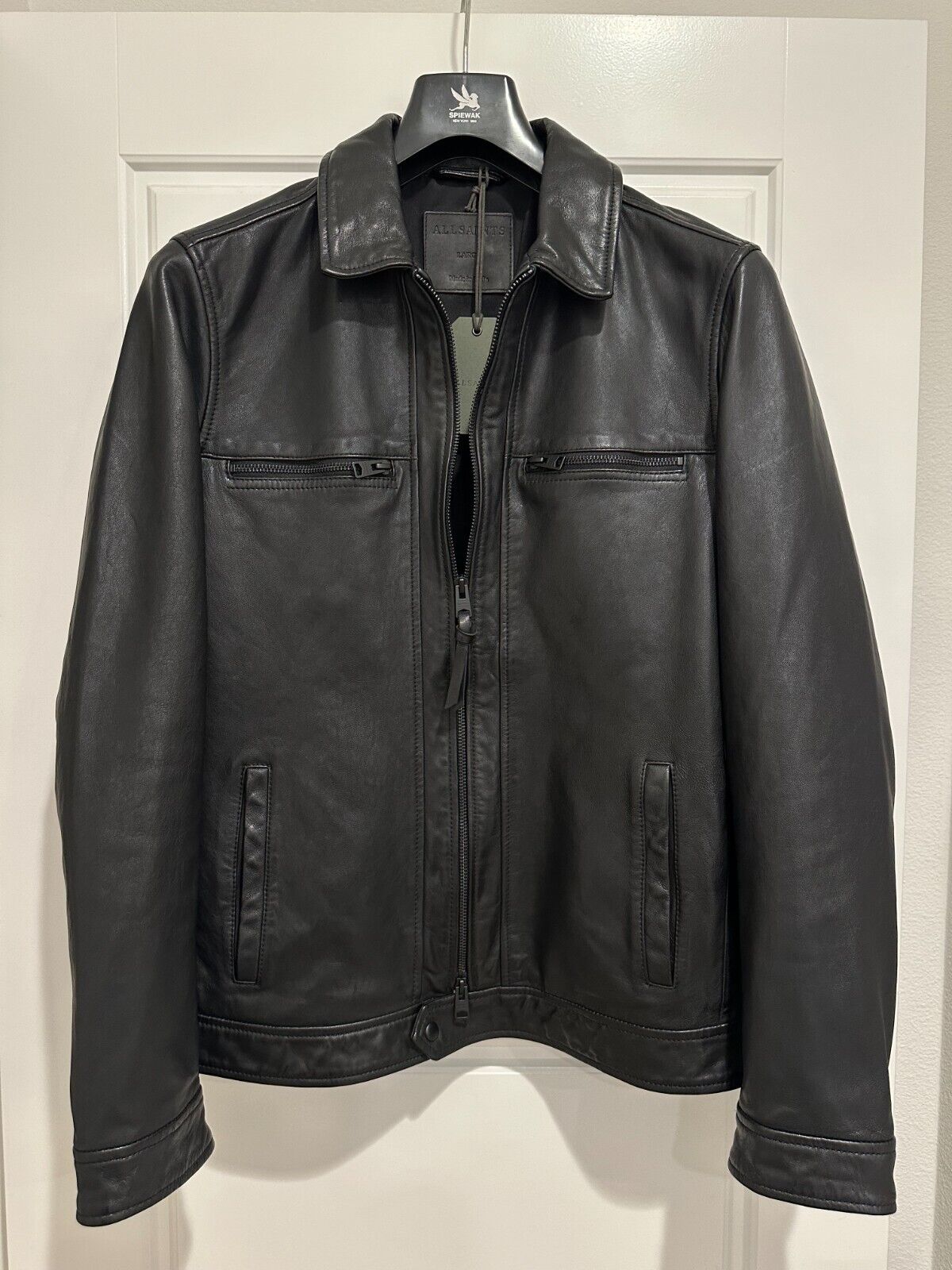 Allsaints Luck Leather Jacket Size L Men's Black – FLUF Allsaints Luck Leather Jacket Size L Men's Black – FLUF