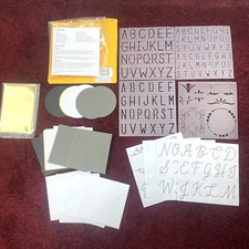 American Crafts Card Making Kits Stencils Sets Cards Envelopes Foil Sheets 5"