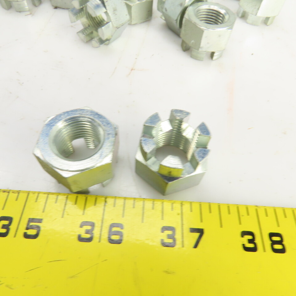 5/8"-11 Slotted Hex Castle Nut Zinc Plated Lot Of 40