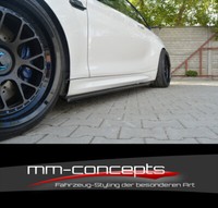 CUP Seitenschweller AnsäTze Schwarz FüR M2 BMW F87 M-Paket Skirts Schweller V1
