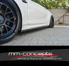 CUP Seitenschweller Ansätze SCHWARZ für M2 BMW F87 M-Paket Skirts Schweller V1