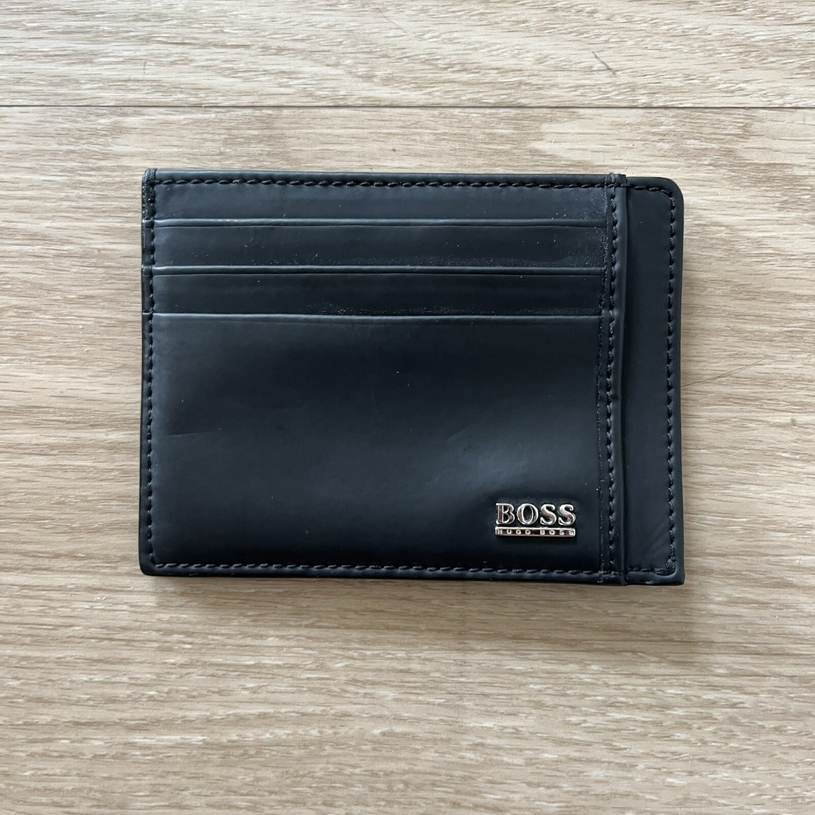 HUGO BOSS MEN'S WALLET BLACK 6 CARD HOLDER