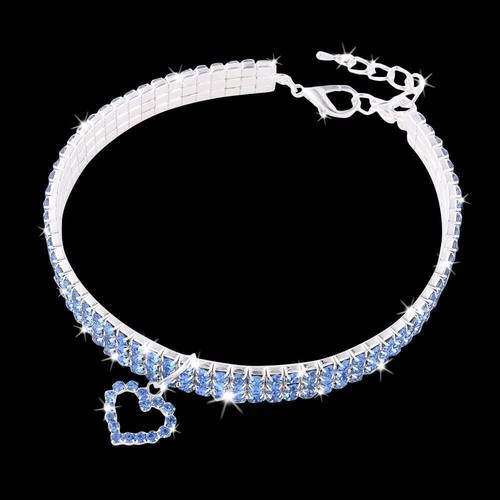 Haustier Welpe Hund Halsbänder Kätzchen Katze Strass Schmuck Kristall Halskette Zubehör - Bild 13 von 18