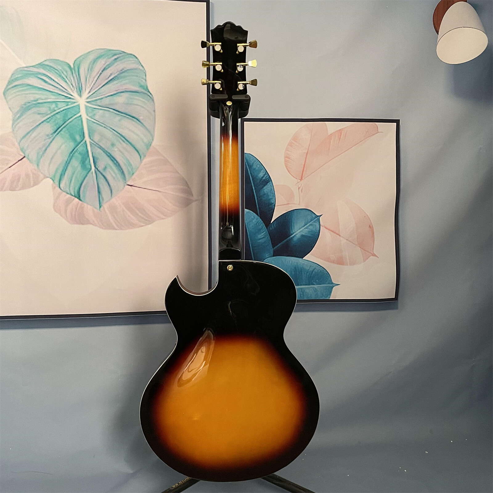 Sunburst Byrdland Jazz Electric Guitar 2H 596mm Glod Parts Tailpiece