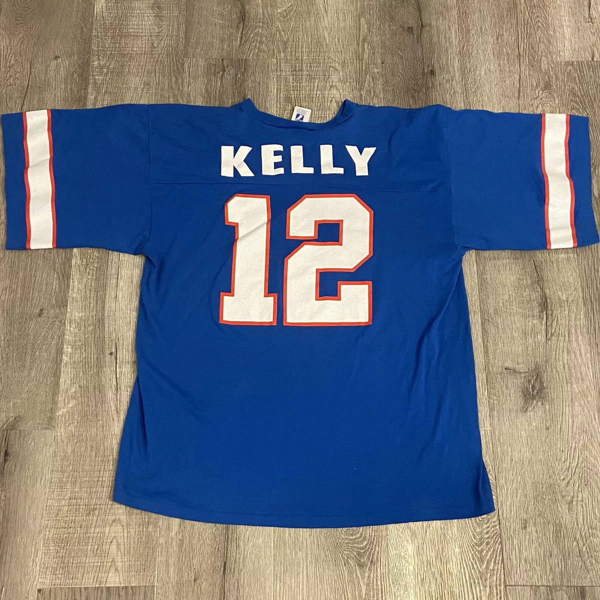 Vintage Buffalo Bills Jim Kelly T Shirt Jersey Size XL Single Stitch 90 s