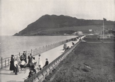 BRAY. The promenade and Bray Head. County Wicklow, Ireland 1895 old print