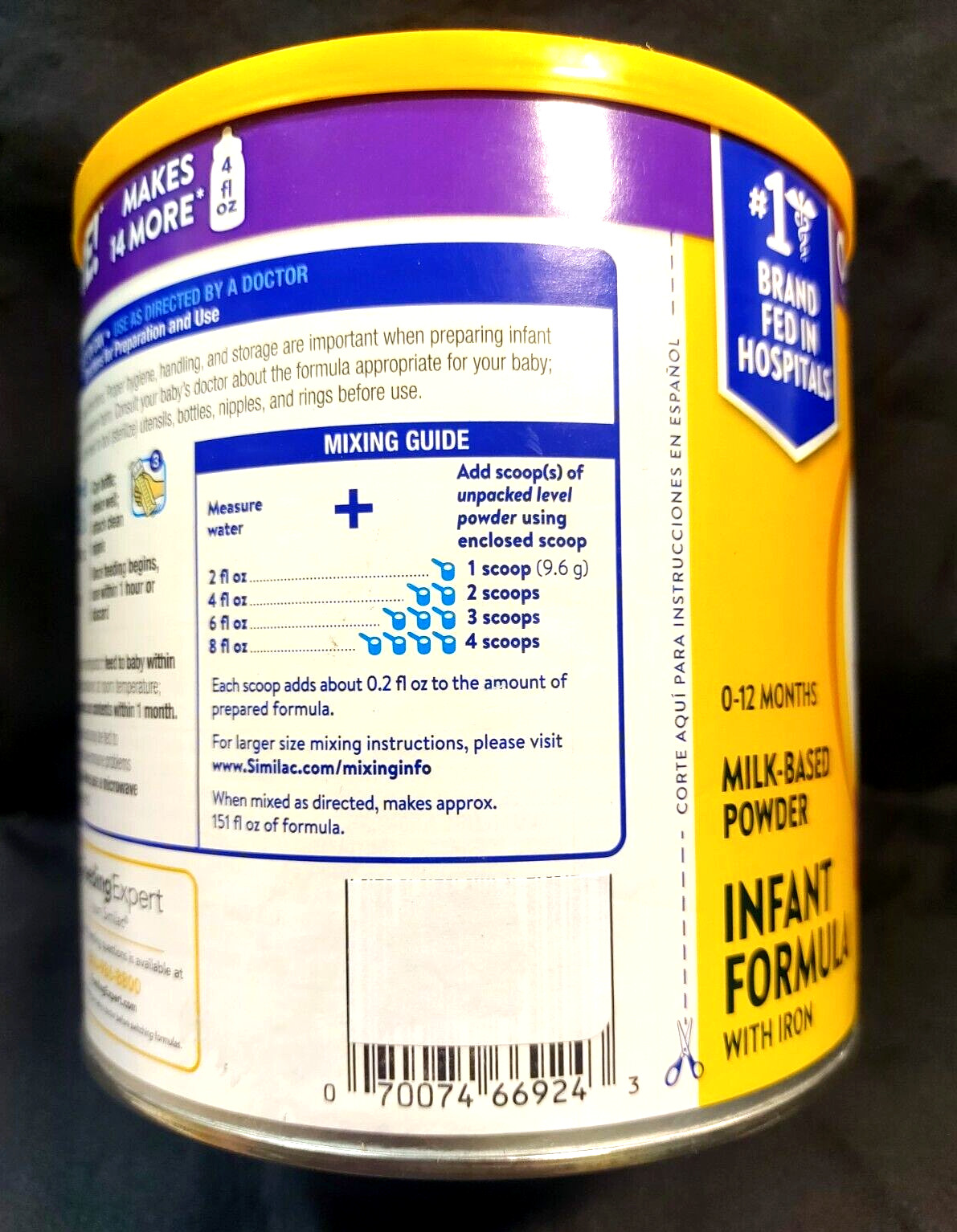 SIMILAC NEOSURE PREMATURE MILK BASED DHA,LUTEIN,VIT E INFANT FORMULA 22.8ozSEP27