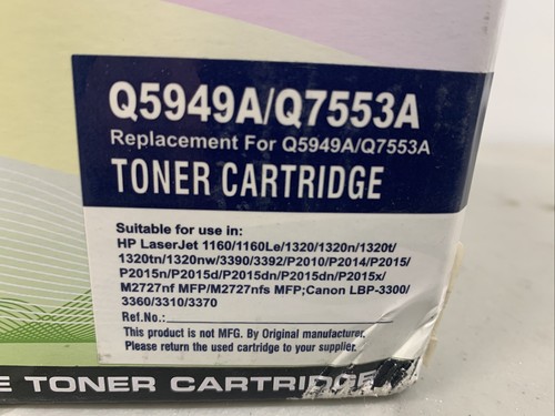 Q5949A Q7553A Toner Cartridge HP LaserJet 1160 1320 3392 P2014 P2015 M2727. #12 - Picture 2 of 2