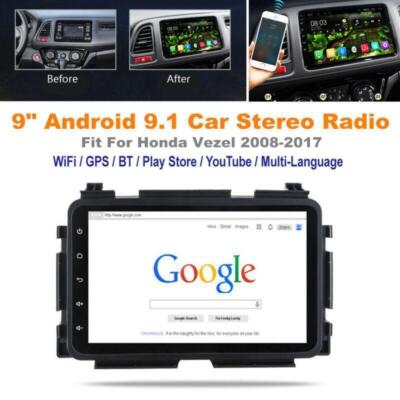 9'' Android 9.1 Car Stereo Radio GPS Navi Quad Core Fit For Honda Vezel 2008-2017
