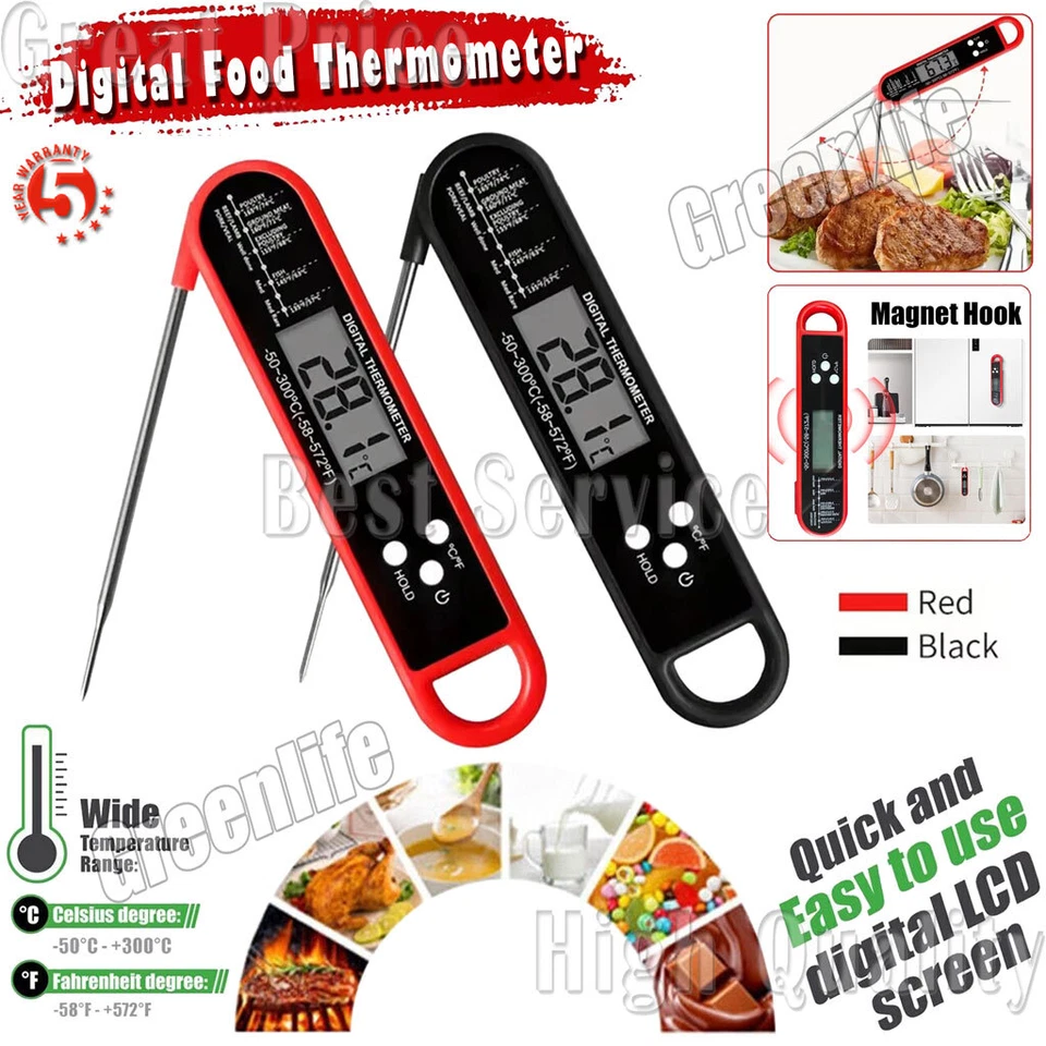 BBQ Grill Thermometer Fleischthermometer Grillthermometer Digital Smoker Küche - Bild 1 von 4
