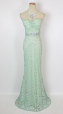 NEW Windsor $100 Strapless Mint Size 11Lace Long Dress Formal Evening Gown NWT