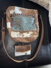 Handmade Cow Hide Purse And Wallet
