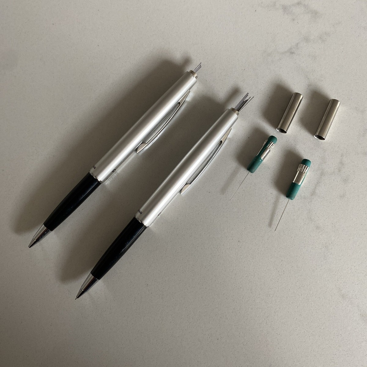Vintage Lot X 2 PENTEL 3 Mechanical Pencil Japan PUSH TOP Vintage Lot X 2 PENTEL 3 Mechanical Pencil Japan PUSH TOP