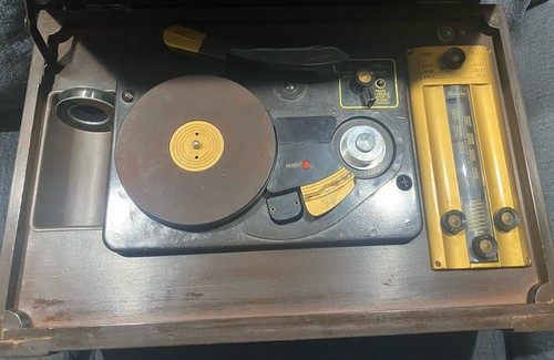 Combo radio fonógrafo Silvertone 8085 1949, grabadora de cables ver video - Imagen 3 de 21