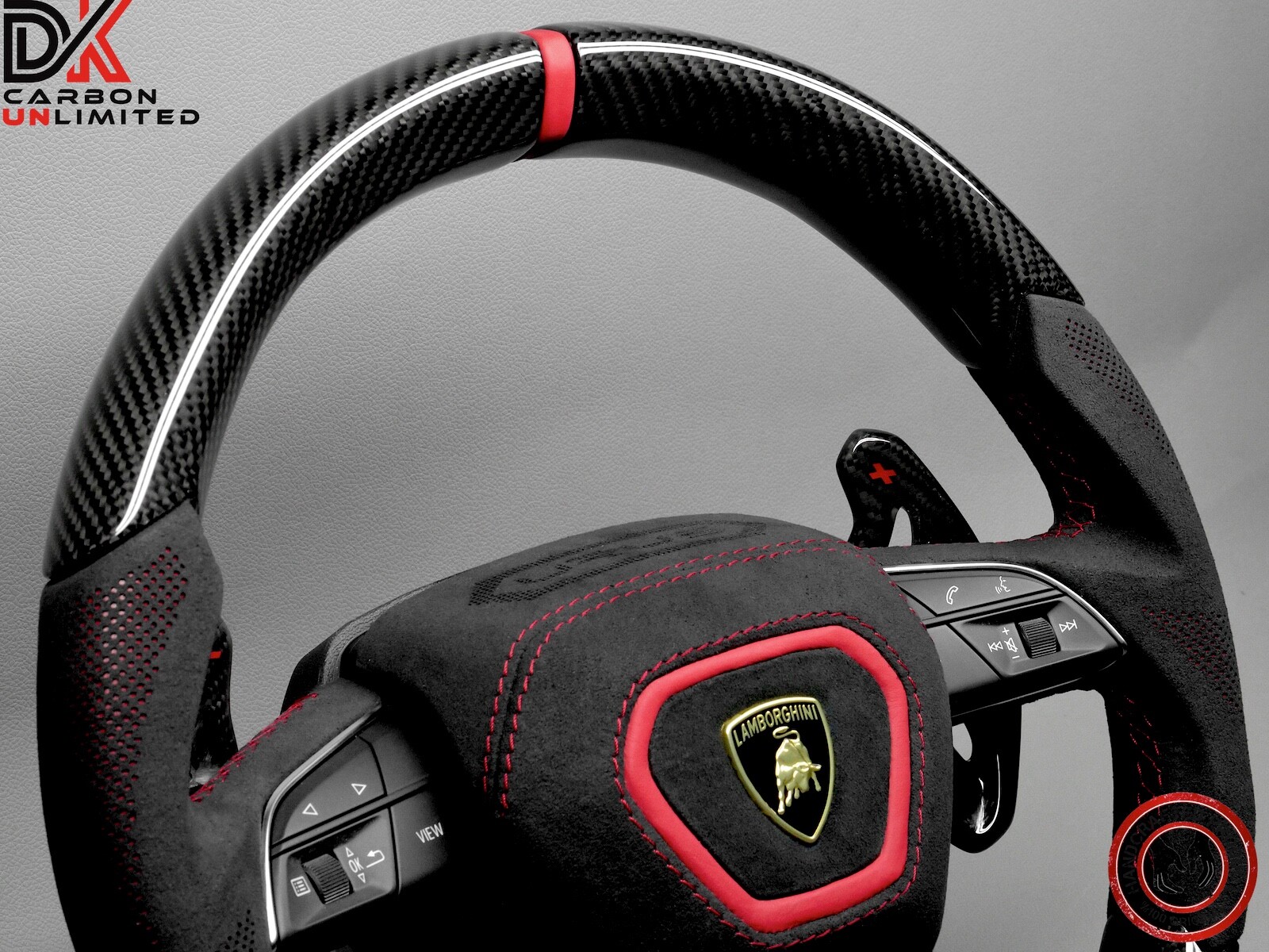 Lamborghini Urus Performante S Red Ring Alcantara Carbon Fiber Steering Wheel