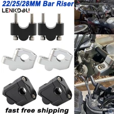 Billet CNC 22mm 25mm 28mm Offset Handlebar Clamp Mount Riser Pair Universal Set