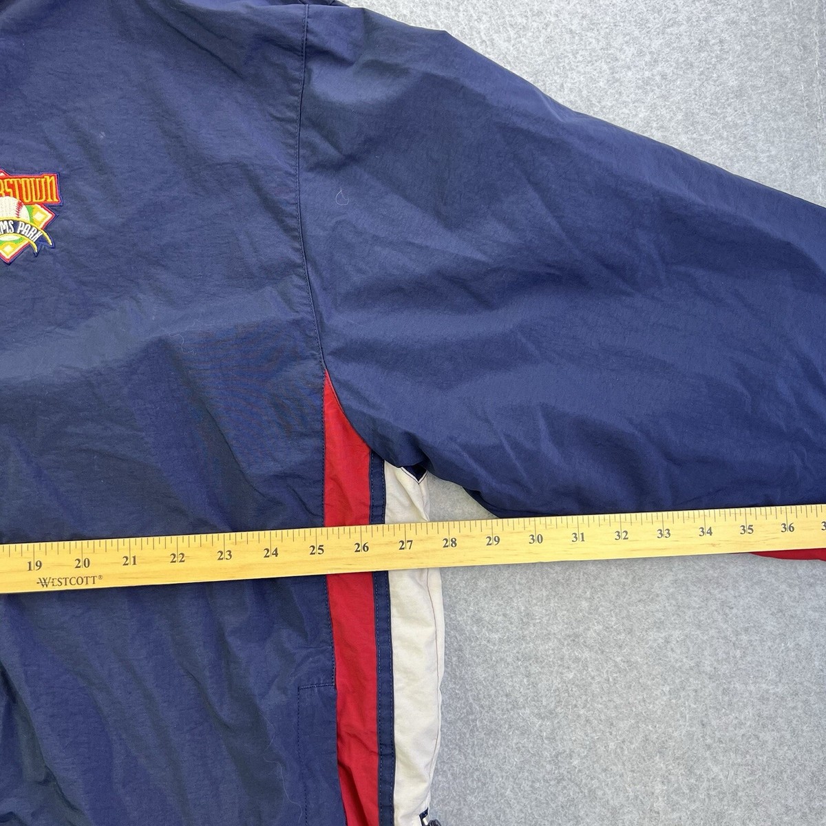 Cooperstown Dreams Park Jacket Mens Large 1/4 Zip Windbreaker