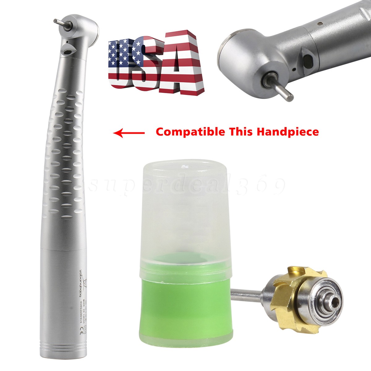 1-10* Dental Fiber Optic Turbine Handpiece Standard Fit KAVO