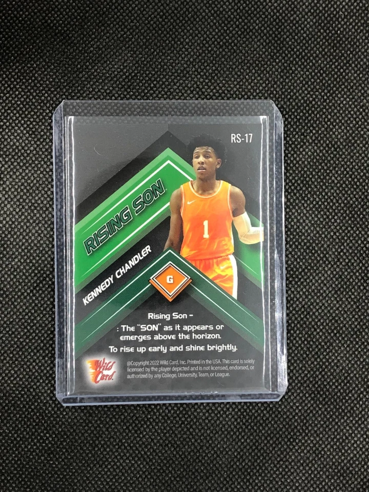 RARE! KENNEDY CHANDLER - 2021-22 WILD CARD ALUMINATION RISING SON #'d/10 ROOKIE - Image 2 of 4