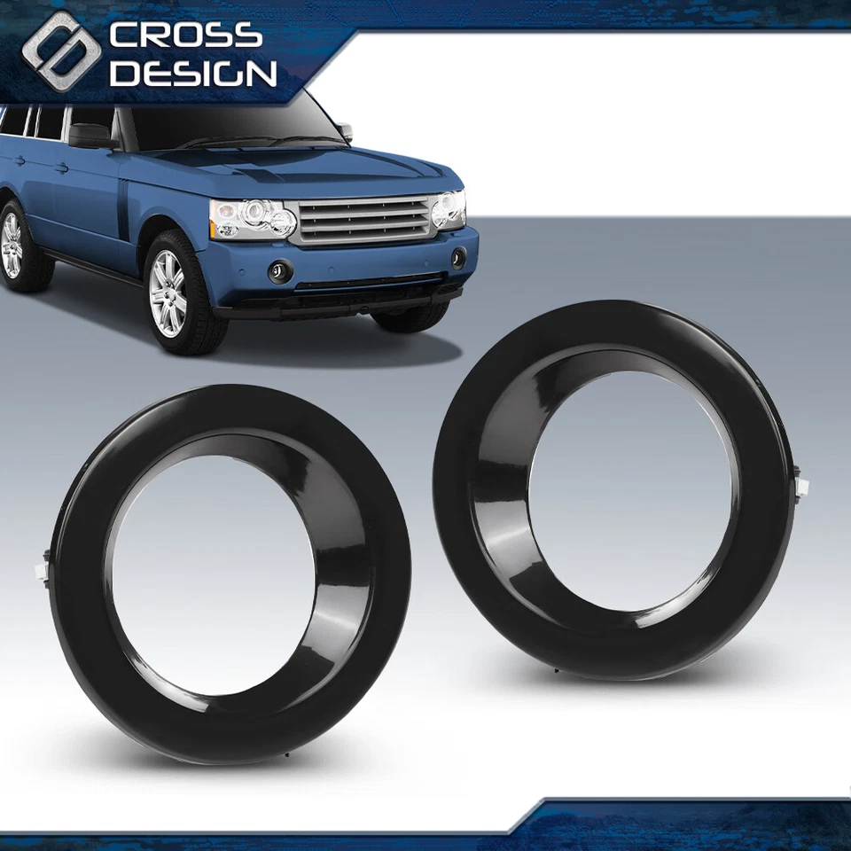 Fog Light Bezel Cover Ring Pair Left & Right Fits 02-09 Land Rover Range Rover Foto 2 de 4