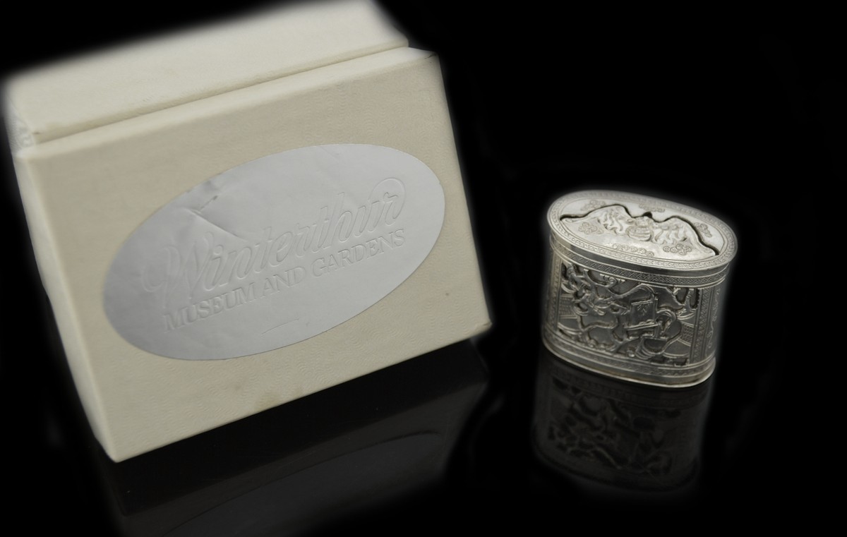 Antique Signed Chinese Export .999 Silver Filigree Tobacco Snuff