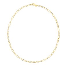 14k Yellow Gold 18" Hexagon Cable PAPERCLIP Link Chain Necklace 4 grams 5MM