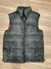 Staple Down Medium Plaid Vest Reversible Puffer