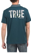 True Religion Polo Shirt Men's Green Short Sleeve Collared Neck Classic Size M