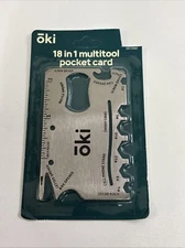 Ōki 18 In 1 Multitool Pocket Card Stainless Steel