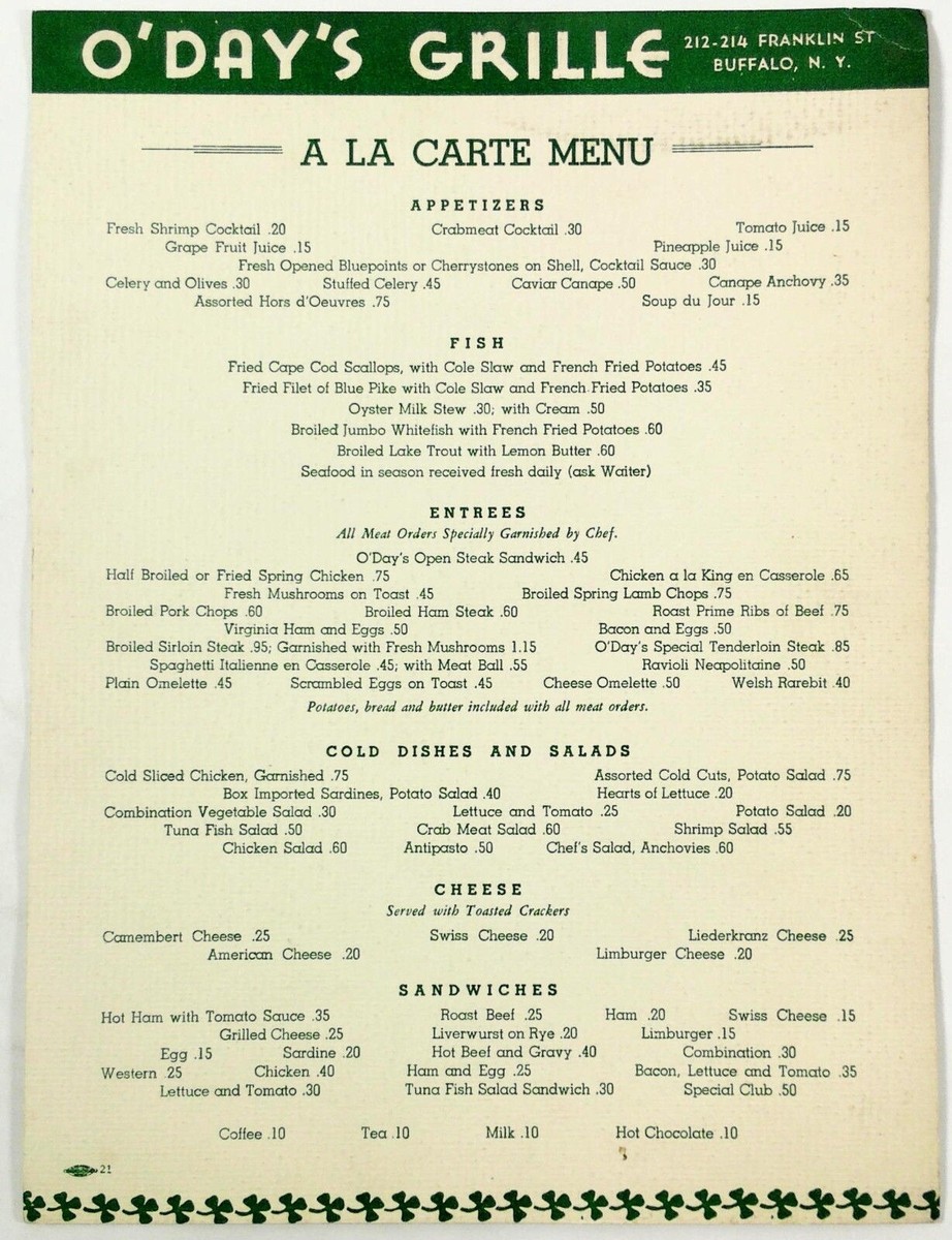 Vintage Restaurant Menu 1920 BOURGOIN