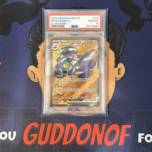 💎PSA 10 GEM MINT 2023 Pokemon Obsidian Flames REVAVROOM EX #216 Ultra Rare