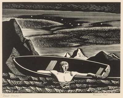 Rockwell Kent - Deep Water (1931) Signed Titled - 17'' x 22'' Fine Art Print