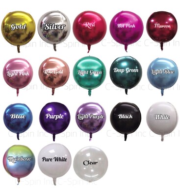 10'' 18'' 22'' 32'' 4D Round Sphere Foil Balloons Mylar Balloons Party Birthday Baby