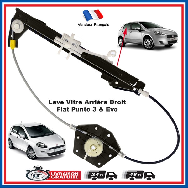 Elektrische Fensterheber Ohne Motor FüR Fiat Punto Evo Grande Hinten Rechts-image