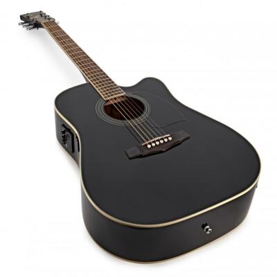Ibanez PF15ECE-BK Gitarre Westerngitarre mit Tonabnehmer Dreadnought Cutaway