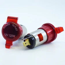 1pc 12V Car Motor Boat Female Cigarette Lighter Power Plug Outlet Socket Red