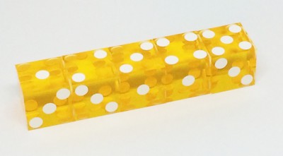 5 x Casino - Würfel Standard 19,3 mm (amber)