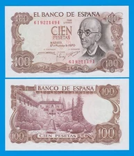 Spain 100 Pesetas P 152a 1970 UNC  ( P 152 a )