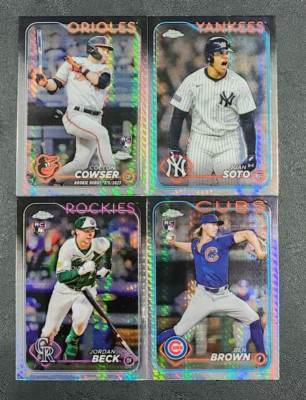 2024 Topps Chrome Update PRISM REFRACTORS with Rookies You Pick - 2 Card Minimum